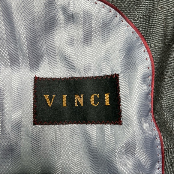 Vince Glen Plaid Suit Men’s 48L Designed In Italy Gray Pants 43 Easily Tailored - Picture 7 of 16